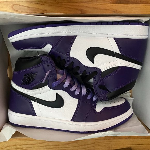AIR JORDAN Nike Men\'s 1 Retro High OG Court Purple Size 8.5 main image 8